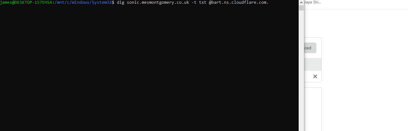 Example zone listing.